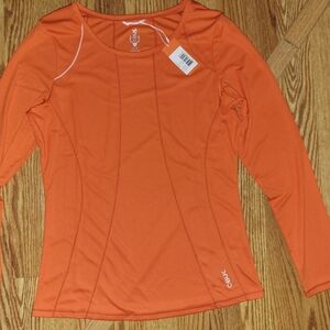 Cutter & Buck C-Buk Women's Orange Long Sleeve Tee, M